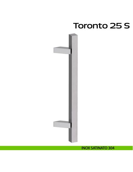 Maniglione spostato in acciaio per porta Toronto 25 S Reguitti Inox - inox satinato 304