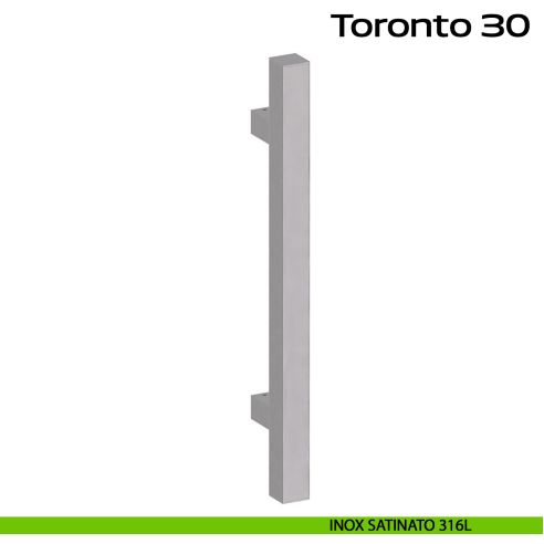 Maniglione in acciaio per porta Toronto 30 Reguitti Inox dritto - inox satinato 316L
