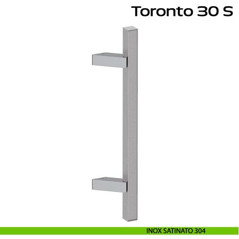 Maniglione in acciaio per porta Toronto 30 S Reguitti Inox zancato - inox satinato 304