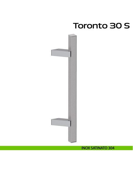 Maniglione in acciaio per porta Toronto 30 S Reguitti Inox zancato - inox satinato 304