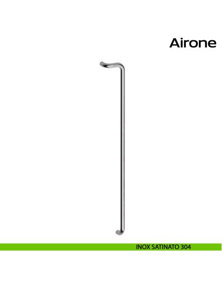 Maniglione tondo in acciaio per porta Airone Reguitti Inox zancato - inox satinato 304