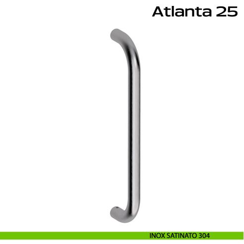 Maniglione acciaio diametro 25 mm per porta Atlanta 25 Reguitti Inox - inox satinato 304