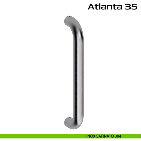 Maniglione acciaio per porta diametro 35 mm Atlanta 35 Reguitti Inox - inox satinato 304