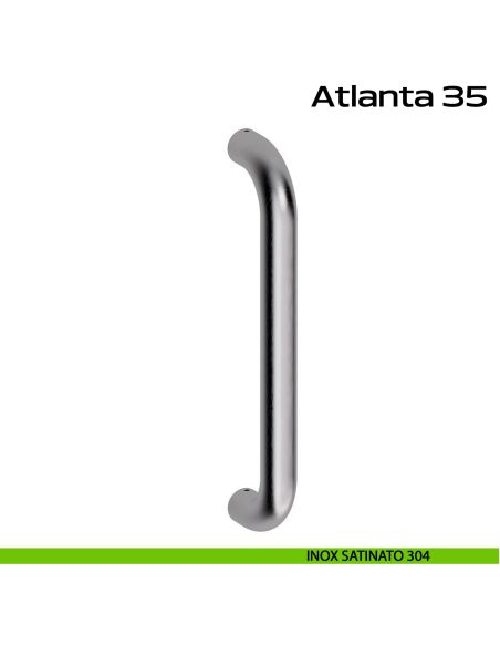 Maniglione acciaio per porta diametro 35 mm Atlanta 35 Reguitti Inox - inox satinato 304