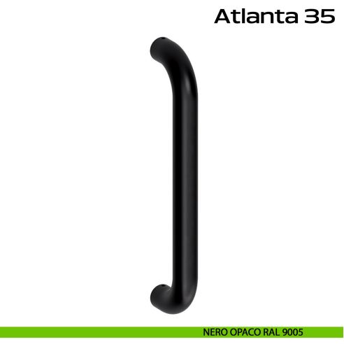 Maniglione acciaio per porta diametro 35 mm Atlanta 35 Reguitti Inox - nero opaco RAL 9005