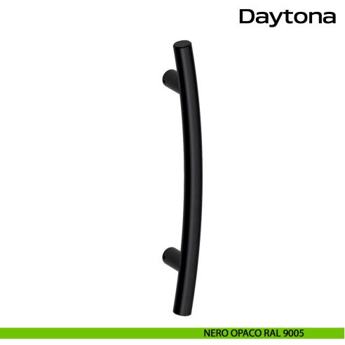 Maniglione curvo in acciaio per porta Daytona Reguitti Inox - nero opaco RAL 9005