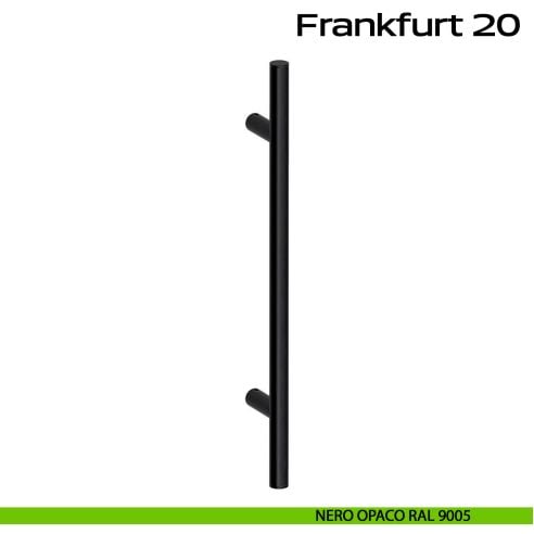 Maniglione acciaio per porta diametro 20 mm Frankfurt 20 Reguitti Inox - nero opaco RAL 9005