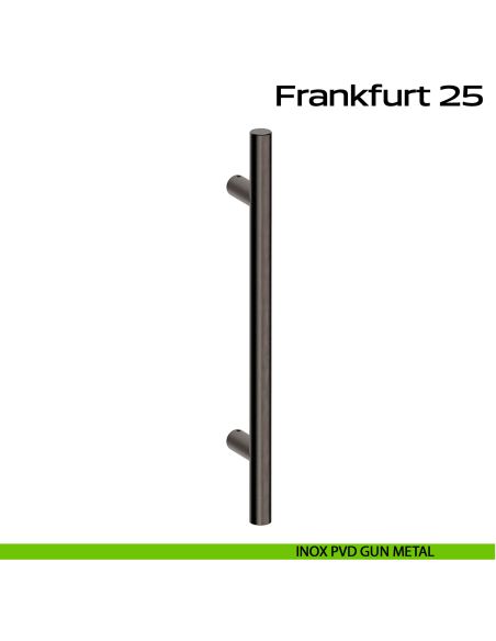 Maniglione acciaio per porta diametro 25 mm Frankfurt 25 Reguitti Inox - inox PVD gun metal