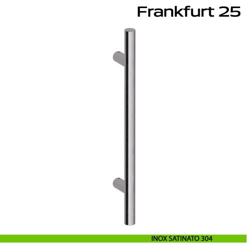 Maniglione acciaio per porta diametro 25 mm Frankfurt 25 Reguitti Inox - inox satinato 304