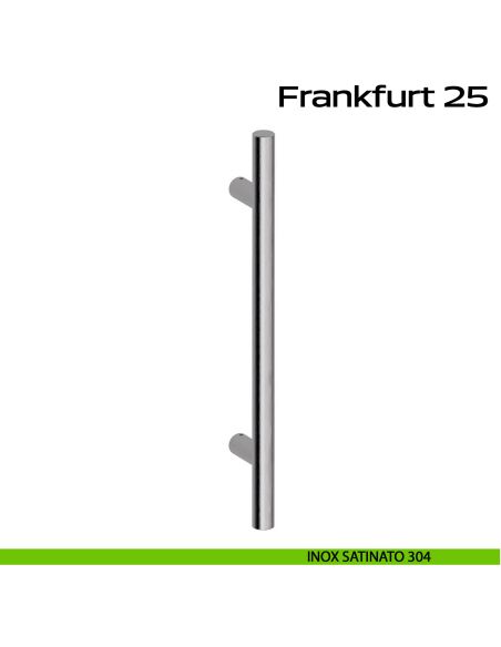 Maniglione acciaio per porta diametro 25 mm Frankfurt 25 Reguitti Inox - inox satinato 304