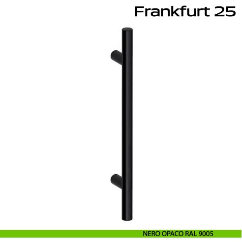 Maniglione acciaio per porta diametro 25 mm Frankfurt 25 Reguitti Inox - nero opaco RAL 9005