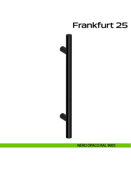 Maniglione acciaio per porta diametro 25 mm Frankfurt 25 Reguitti Inox - nero opaco RAL 9005