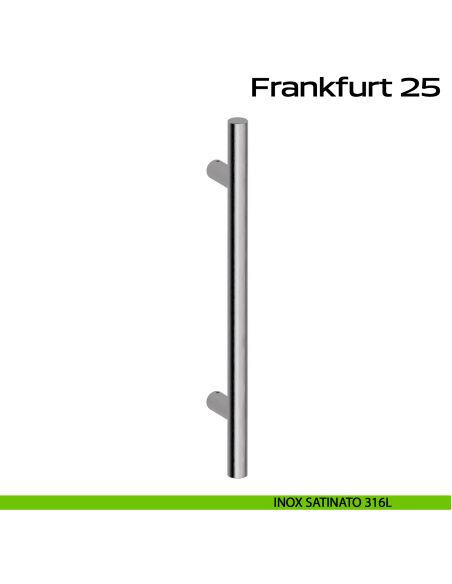 Maniglione acciaio per porta diametro 25 mm Frankfurt 25 Reguitti Inox - inox satinato 316L