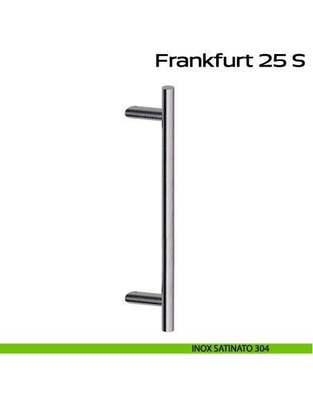Maniglione zancato in acciaio per porta Frankfurt 25 S Reguitti Inox - inox satinato 304