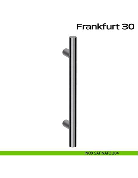 Maniglione acciaio per porta diametro 30 mm Frankfurt 30 Reguitti Inox - inox satinato 304