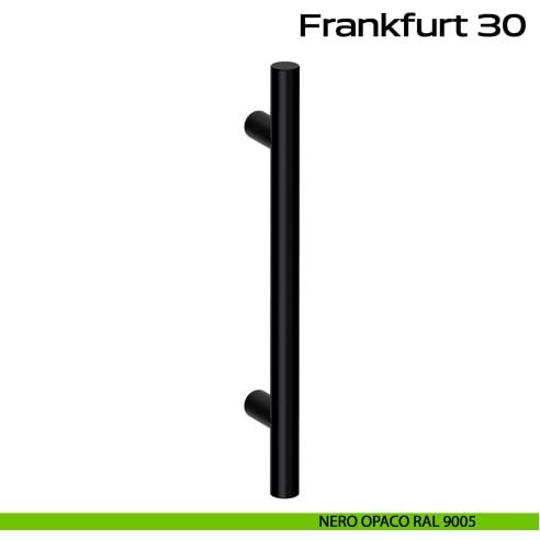 Maniglione acciaio per porta diametro 30 mm Frankfurt 30 Reguitti Inox - nero opaco RAL 9005
