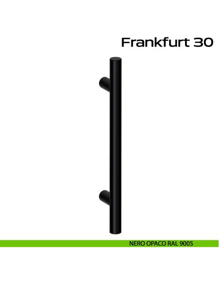 Maniglione acciaio per porta diametro 30 mm Frankfurt 30 Reguitti Inox - nero opaco RAL 9005