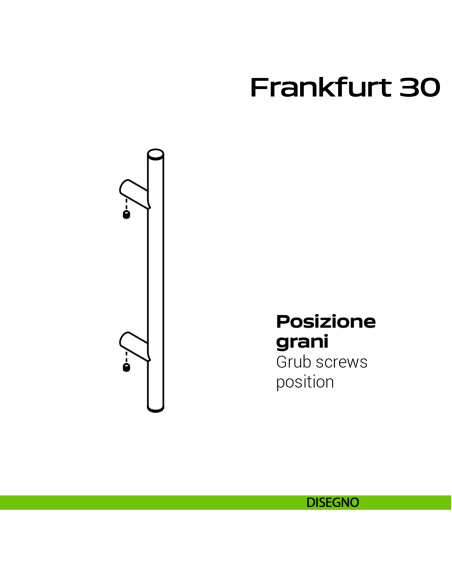 Maniglione acciaio per porta diametro 30 mm Frankfurt 30 Reguitti Inox disegno