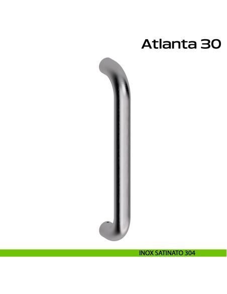 Maniglione acciaio per porta diametro 30 mm Atlanta 30 Reguitti Inox - inox satinato 304