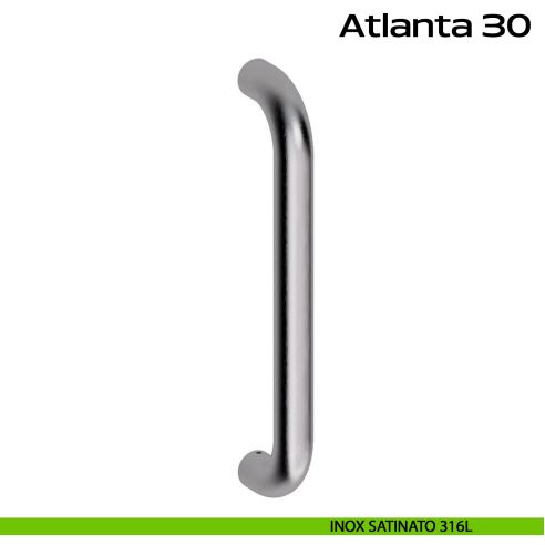 Maniglione acciaio per porta diametro 30 mm Atlanta 30 Reguitti Inox - inox satinato 316 L