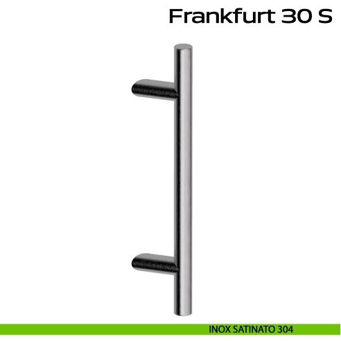 Maniglione spostato in acciaio per porta Frankfurt 30 S Reguitti Inox - inox satinato 304