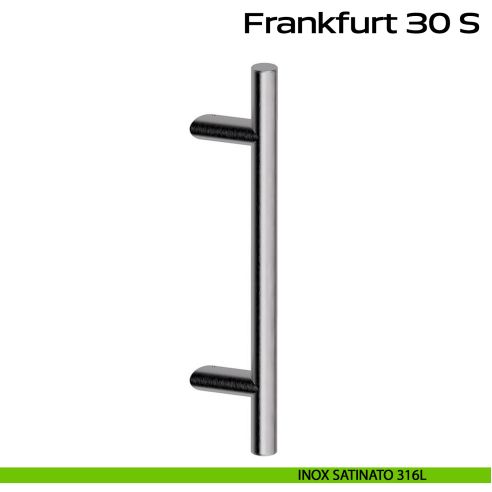 Maniglione spostato in acciaio per porta Frankfurt 30 S Reguitti Inox - inox satinato 316L