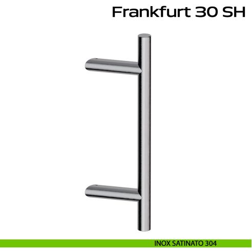 Maniglione zancato in acciaio per porta Frankfurt 30 SH Reguitti Inox - inox satinato 304