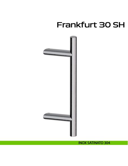 Maniglione zancato in acciaio per porta Frankfurt 30 SH Reguitti Inox - inox satinato 304