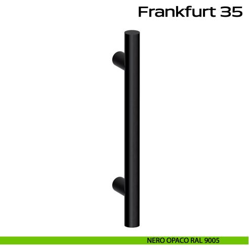 Maniglione acciaio per porta diametro 35 mm Frankfurt 35 Reguitti Inox - nero opaco RAL 9005