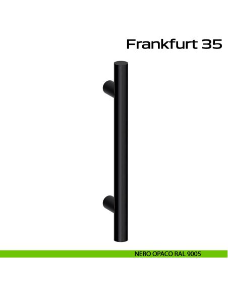 Maniglione acciaio per porta diametro 35 mm Frankfurt 35 Reguitti Inox - nero opaco RAL 9005