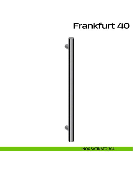 Maniglione acciaio per porta Frankfurt 40 Reguitti Inox dritto - inox satinato 304
