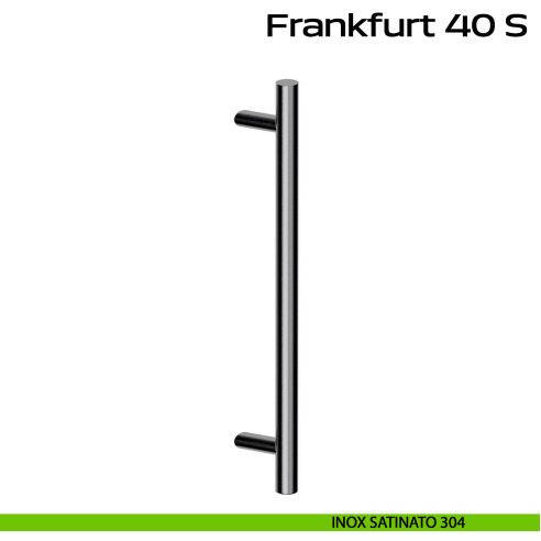 Maniglione acciaio per porta Frankfurt 40 S Reguitti Inox spostato - inox satinato 304