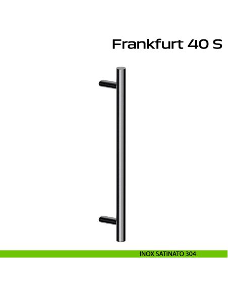 Maniglione acciaio per porta Frankfurt 40 S Reguitti Inox spostato - inox satinato 304