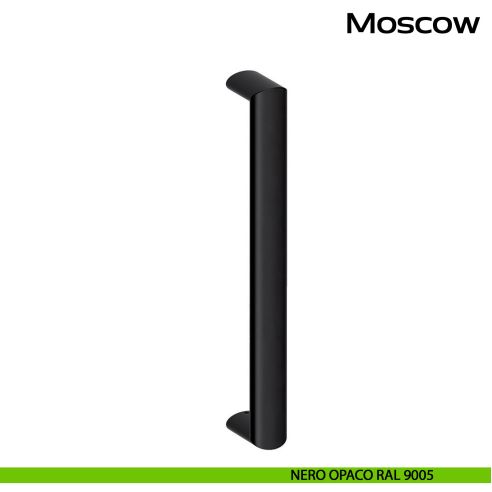 Maniglione in acciaio per porta Moscow Reguitti Inox - nero opaco ral 9005