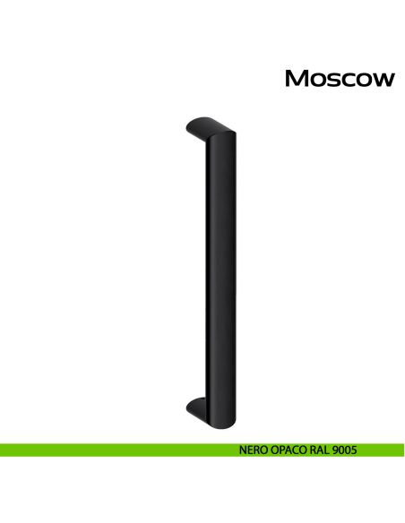 Maniglione in acciaio per porta Moscow Reguitti Inox - nero opaco ral 9005