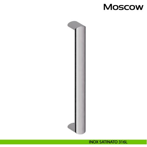 Maniglione in acciaio per porta Moscow Reguitti Inox - acciaio inox 316L