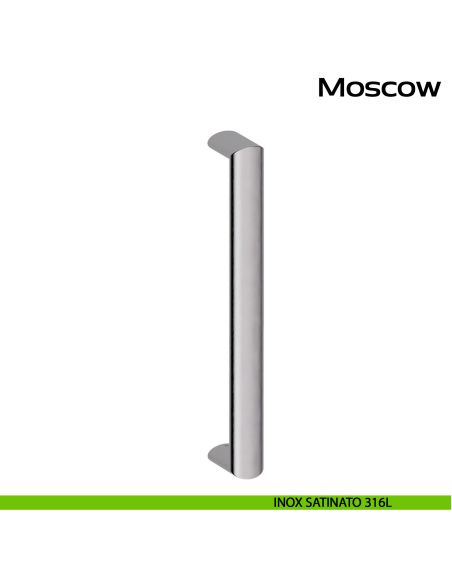 Maniglione in acciaio per porta Moscow Reguitti Inox - acciaio inox 316L