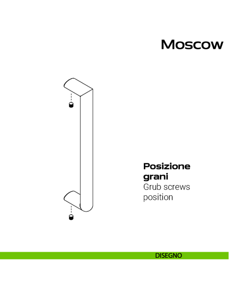 Maniglione in acciaio per porta Moscow Reguitti Inox disegno