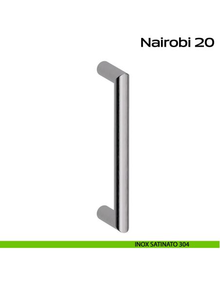 Maniglione acciaio diametro 20 mm per porta Nairobi 20 Reguitti Inox - inox satinato 304