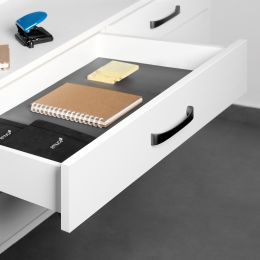 Emuca Lotto di 10 set di guide a scomparsa Silver, estrazione totale, con chiusura soft e aggancio, profondità 440 mm, Acciaio,  2