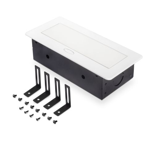 Emuca Multiconnettore Atom 26, 225x111mm, 2 prese Schuko, 1 USB Tipo A, 1 USB Tipo C, 1 RJ45, 1 HDMI, Zama-Acciaio-Plastica