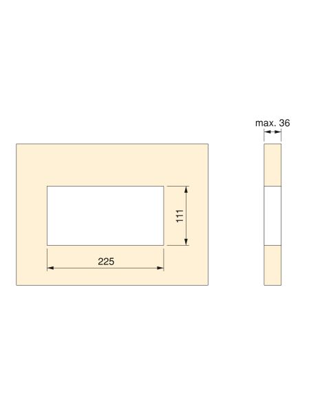 Emuca Multiconnettore Atom 26, 225x111mm, 2 prese Schuko, 1 USB tipo A, 1 USB tipo C, 1 RJ45, 1 HDMI, Zama-Acciaio-Plastica