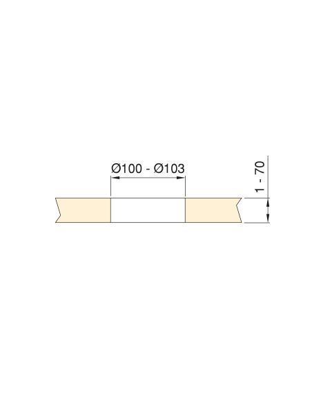 Emuca Multiconnettore Vertikal Push diametro 100mm, 3 spine di tipo Schuko, 1 USB tipo A, 1 USB tipo C, Acciaio e Tecnoplastica