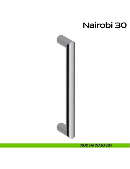 Maniglione acciaio per porta diametro 30 mm Nairobi 30 Reguitti Inox - inox satinato 304