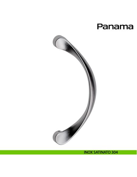 Maniglione in acciaio per porta zancato Panama Reguitti Inox - inox satinato 304