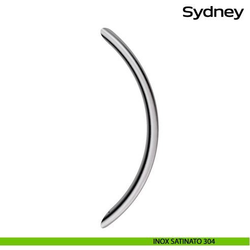 Maniglione in acciaio per porta curvo Sydney Reguitti Inox - inox satinato 304