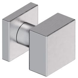Pomolo fisso quadrato 50x50 in acciaio per porta Qubo Reguitti Inox