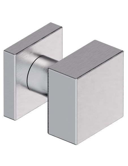 Pomolo fisso quadrato 50x50 in acciaio per porta Qubo Reguitti Inox