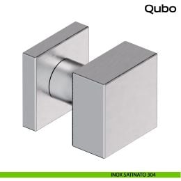 Pomolo fisso quadrato 50x50 in acciaio per porta Qubo Reguitti Inox 2