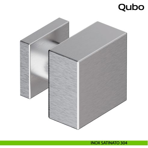 Pomolo fisso quadro 60x60 in acciaio per porta Qubo Reguitti Inox - inox satinato 304